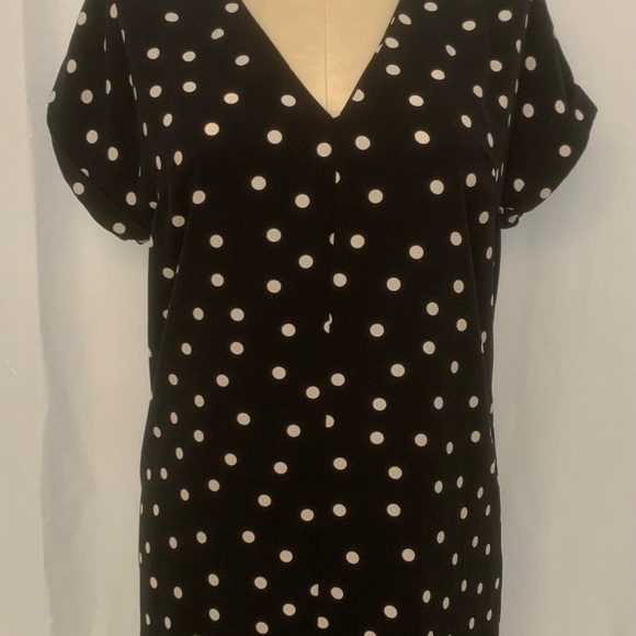 A New Day Black And White Dot Polka Dress - Picture 2 of 5